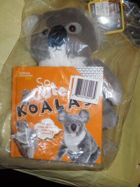 New National Geographic book and plush Koala bear